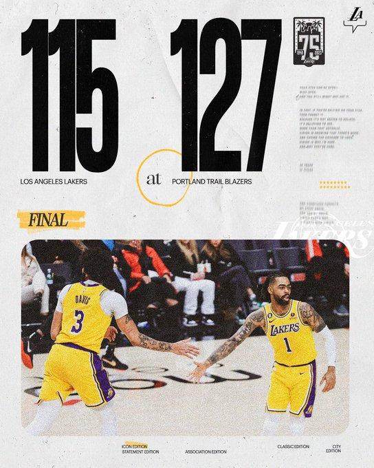 pp电子-开拓者狂轰23记三分！季后赛卡位战，湖人又输了